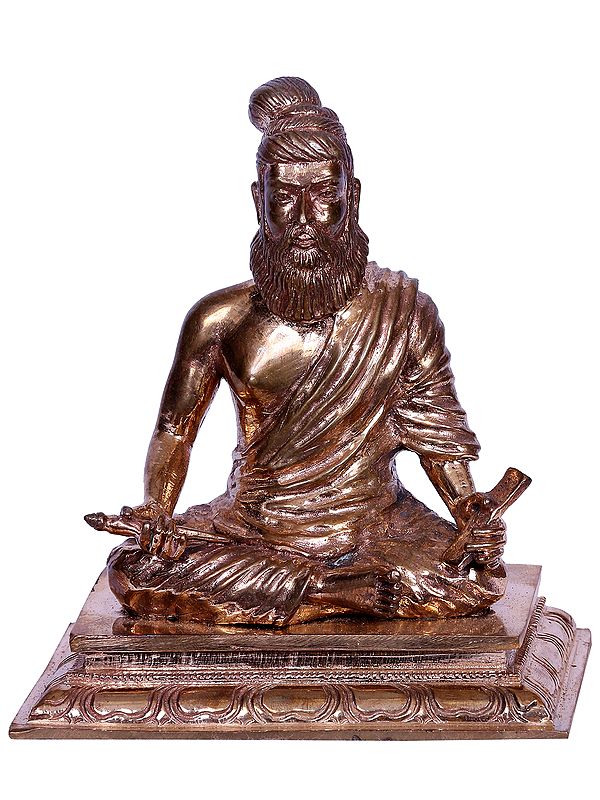 4" Bronze Saint Thiruvalluvar Sculpture