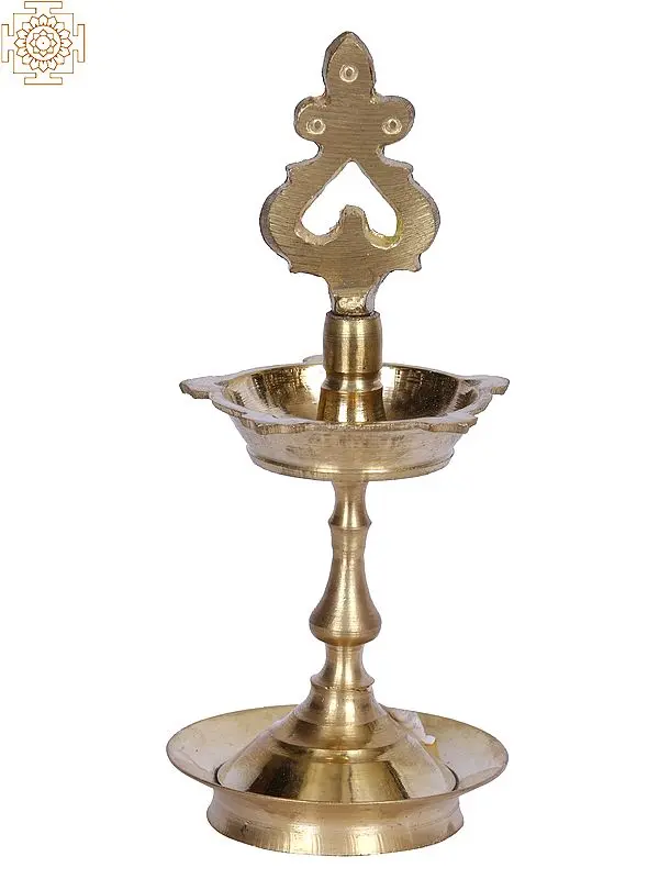 5" Brass Five Wicks Lamp