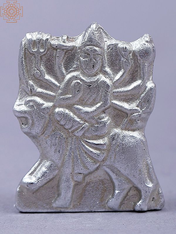 Tiny Goddess Durga Idol Made of Mercury