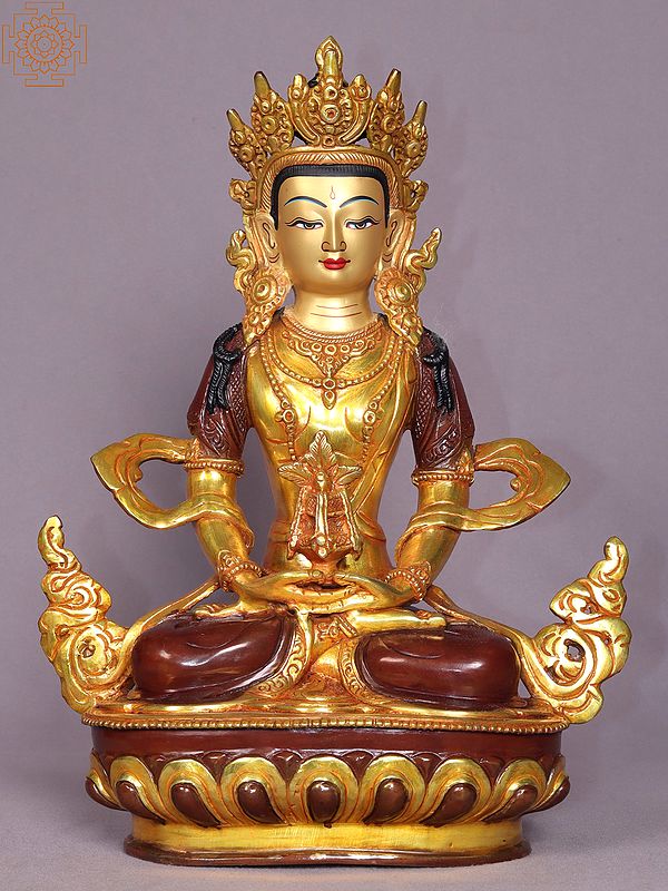 13" Aparmita Buddha Copper Statue from Nepal