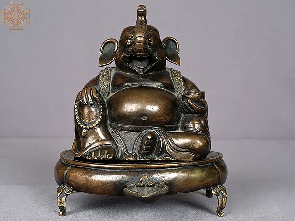 7" Brass Lord Ganesha Statue from Nepal