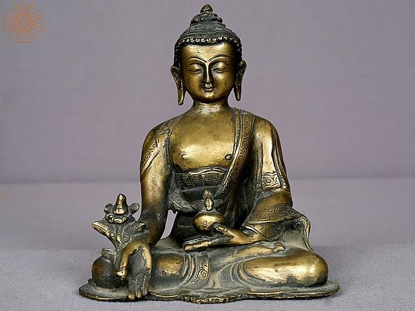 5" Small Bronze Medicine Buddha Statue from Nepal