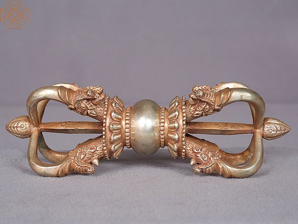 7" Copper with Silver Bajra or Vajra from Nepal