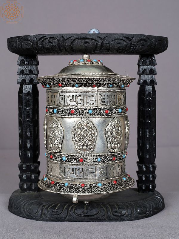 9" Buddhist Prayer Wheel from Nepal