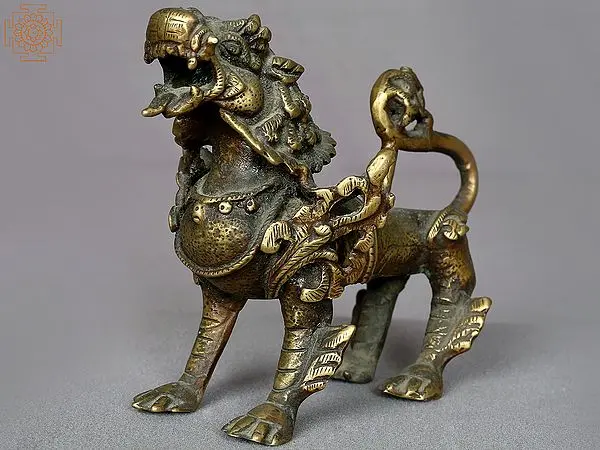 5" Small Brass Yali