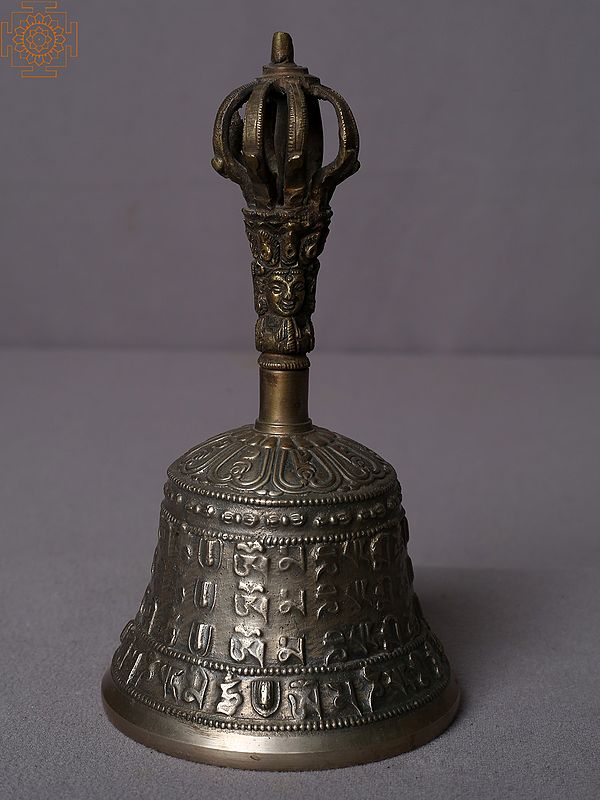 7" Brass Dorje Bell from Nepal | Hand-Picked Buddhist Ritual Items