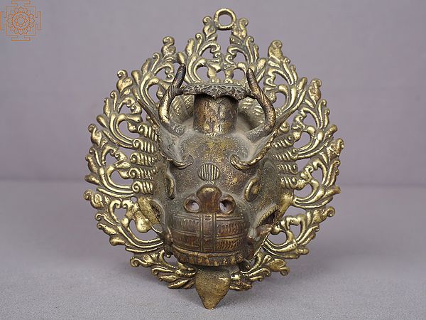 7" Vintage Dragon Head Wall Candleholder | Made in Nepal