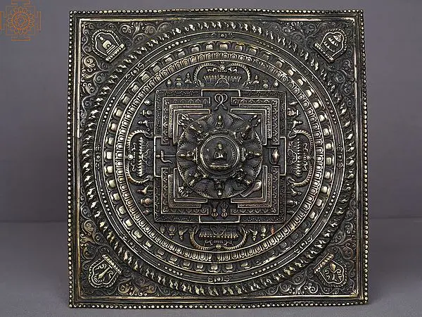 10" Buddha Mandala Wall Hanging Statue From Nepal