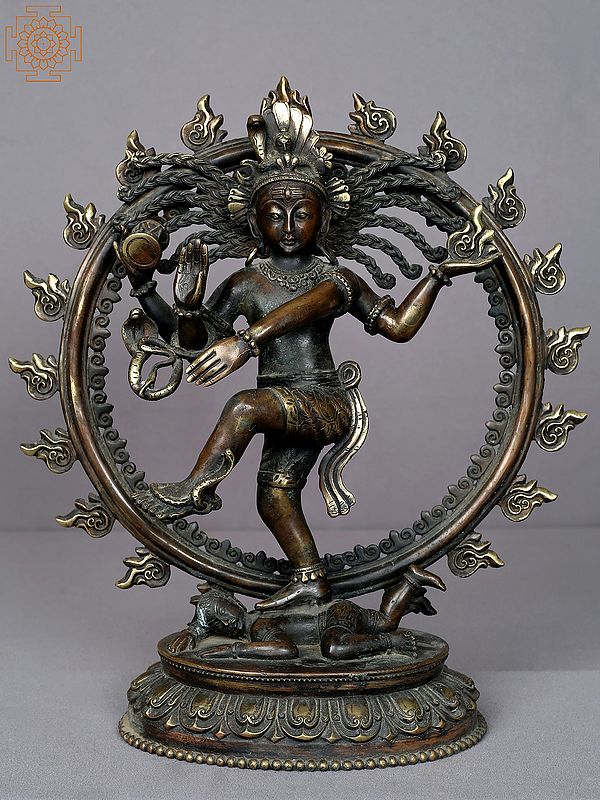 12" Brass Lord Nataraja From Nepal
