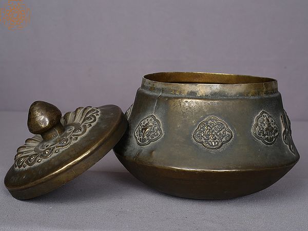 7" Ritual Bowl with Ashtamangal from Nepal