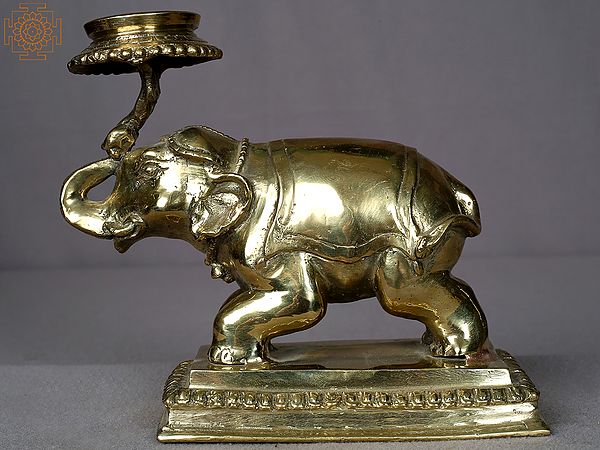 6" Elephant Oil Lamp From Nepal