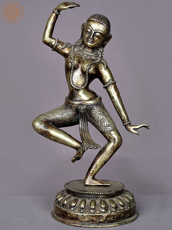 11" Devi Parvati Copper Statue from Nepal