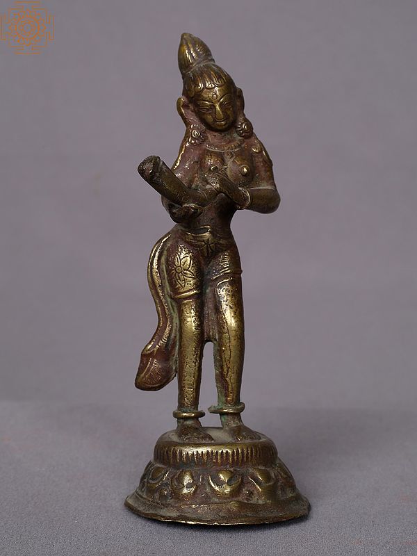 5" Small Standing Lady From Nepal