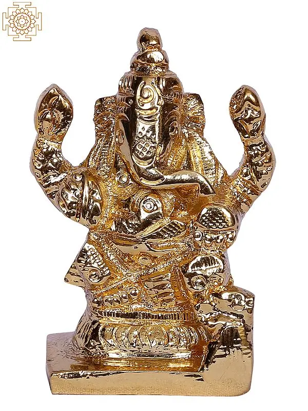 2" Small Brass Lord Ganesha Idol