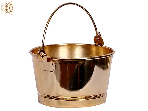 7" Brass Prasadam Serving Bucket
