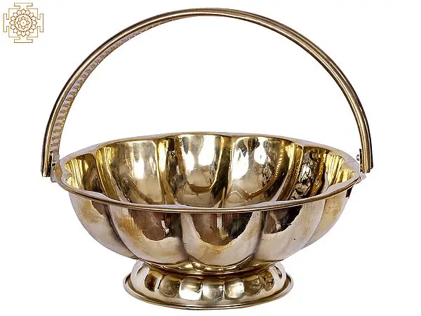 9" Pookudai (Brass Flower Basket)