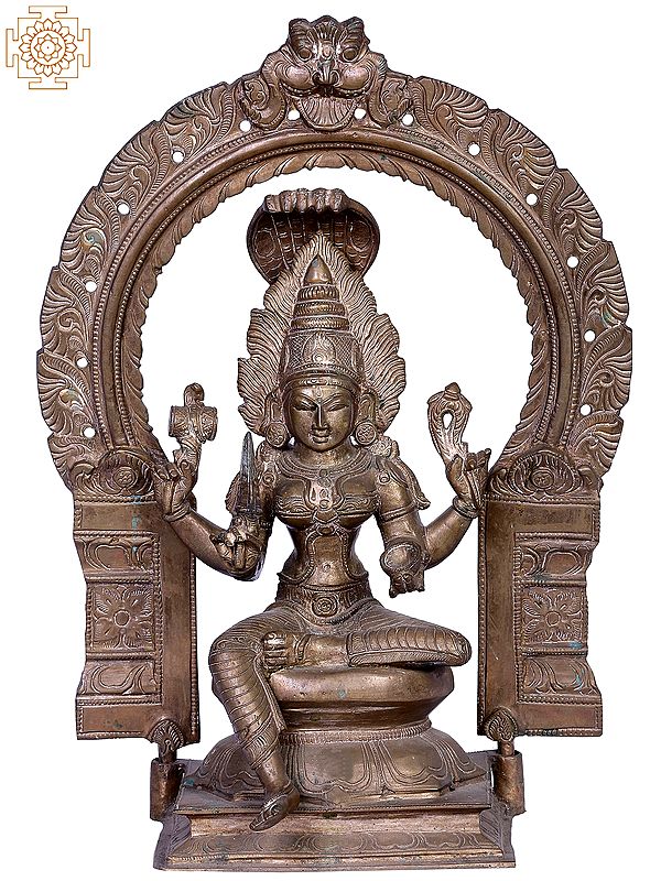 12" Bronze Goddess Mariamman (Durga) Panchaloha Bronze Statue from Swamimalai | Madhuchista Vidhana (Lost-Wax)
