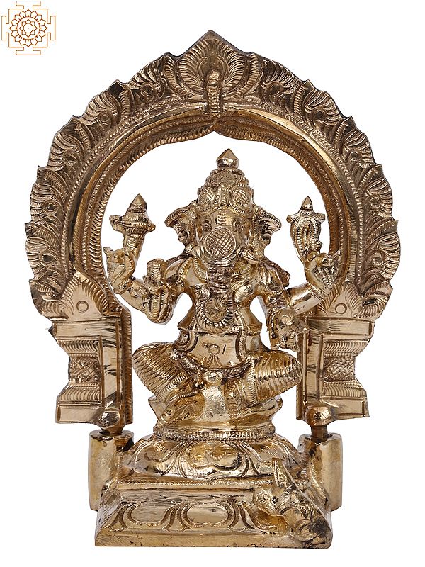6" Bronze Lord Ganesha | Handmade | Madhuchista Vidhana (Lost-Wax) | Panchaloha Bronze from Swamimalai