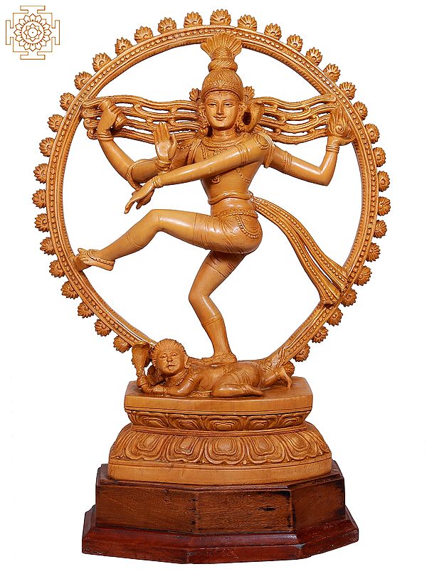 20" Nataraja Teakwood Statue | Wooden Dancing Shiva Idol