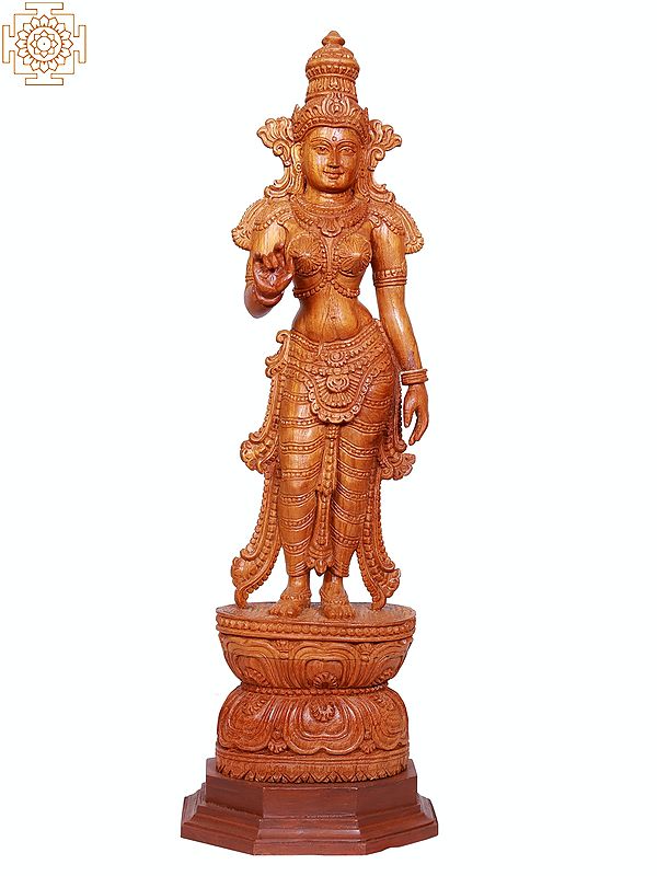 Devi Parvati (Uma) Wooden Statue