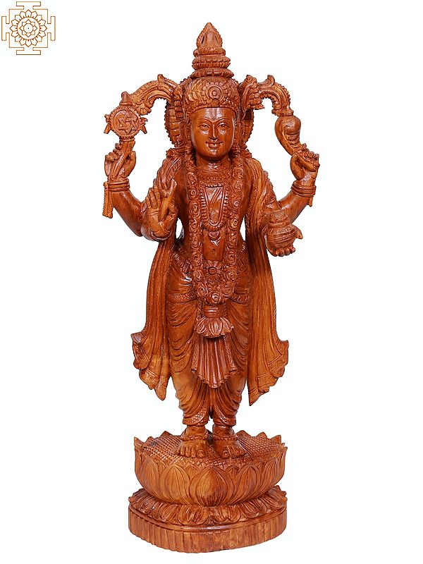 18" Dhanvantari Standing on Lotus