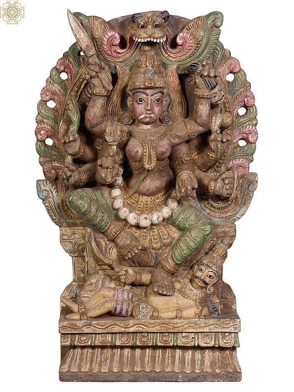 24" Goddess Kali Wooden Sculpture