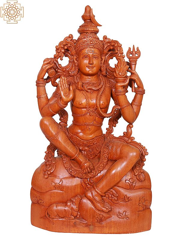 25" Wooden Lord Shiva