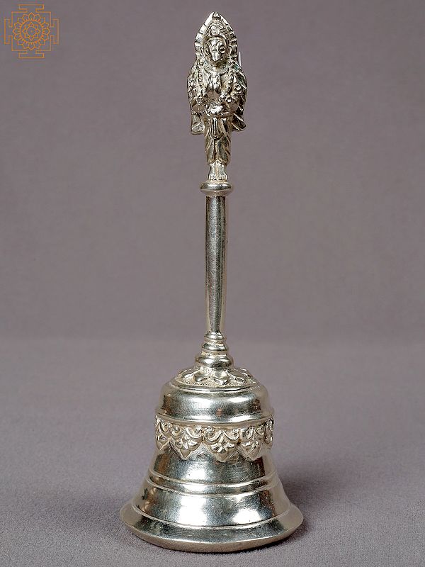 6" Silver Ritual Bell from Nepal
