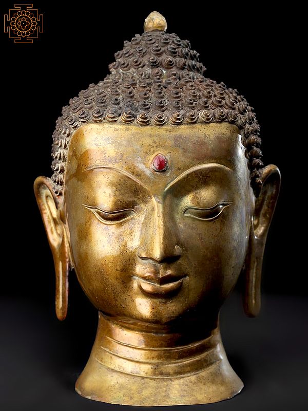 11" Bronze Lord Buddha Head