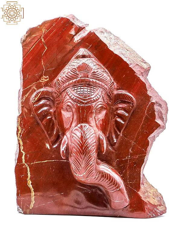 12" Lord Ganesha in Jasper Gemstone