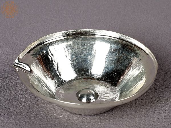 Silver Diya From Nepal