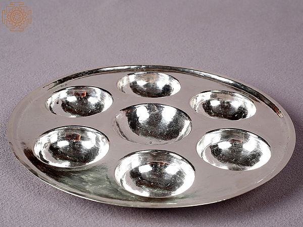 Silver Saptapala (Puja Thali) from Nepal