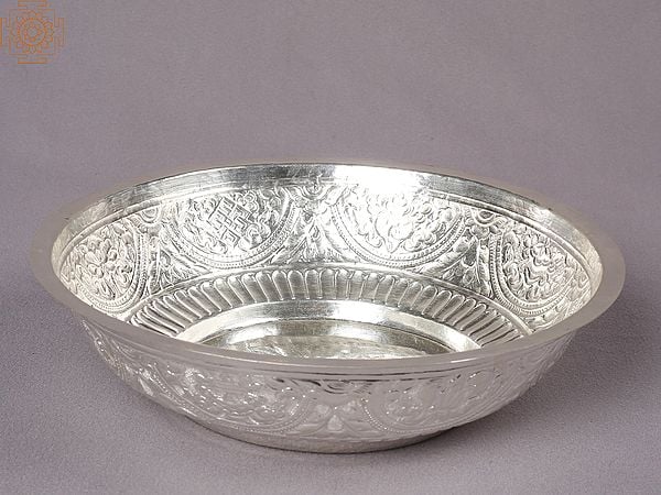 9" Silver Karmapatra from Nepal