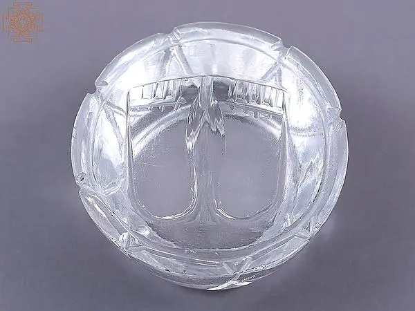 2" Crystal Goddess Lakshmi Charan Paduka