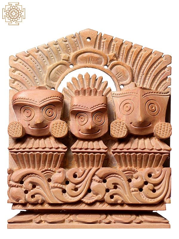 4" Small Bhagawan Jagannath (Krishna with Balarm & Subhadra)