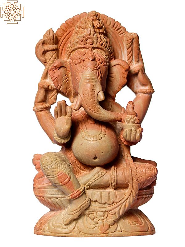 4" Small Sitting Lord Gajanana