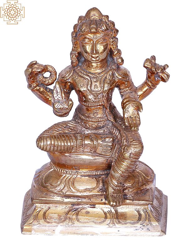 3" Goddess Balambika Panchaloha Bronze Statue from Swamimalai | Madhuchista Vidhana (Lost-Wax)