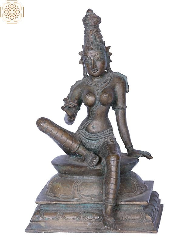 10" Devi Uma (Bhoga Shakti) Panchaloha Bronze Idol from Swamimalai | Madhuchista Vidhana (Lost-Wax)