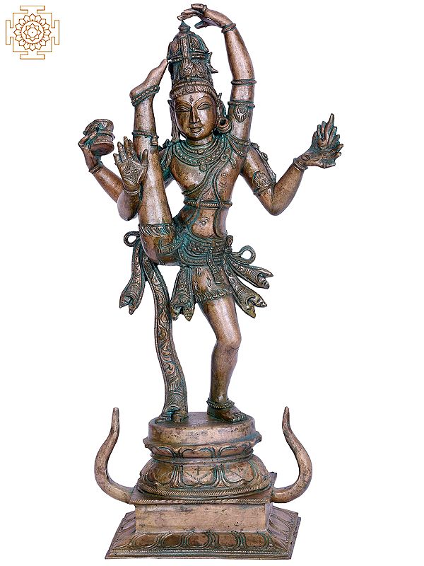 19" Dancing Lord Shiva Swaroop (Urthava Thandava) | Handmade | Madhuchista Vidhana (Lost-Wax) | Panchaloha Bronze from Swamimalai