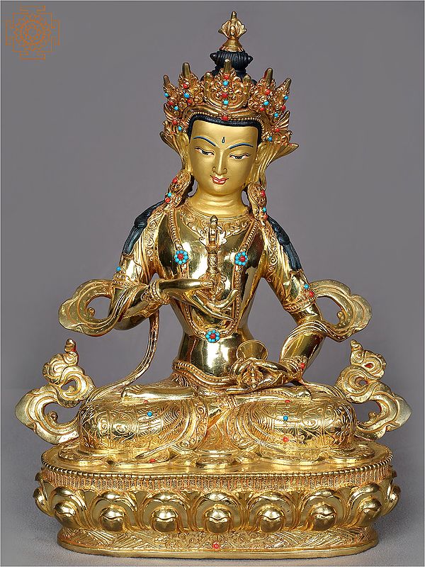 13" Buddhist Deity Vajrasattva Copper Statue from Nepal