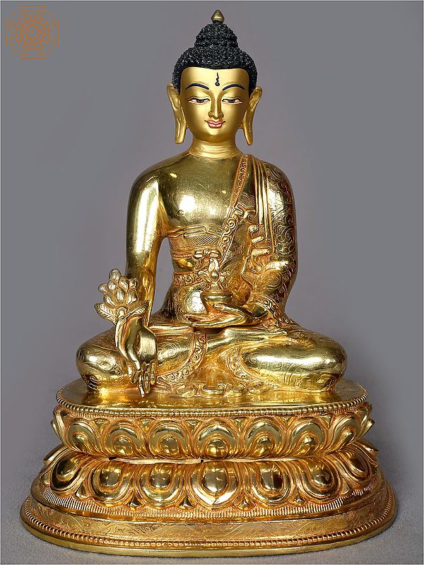 9" Medicine Buddha Statue From Nepal