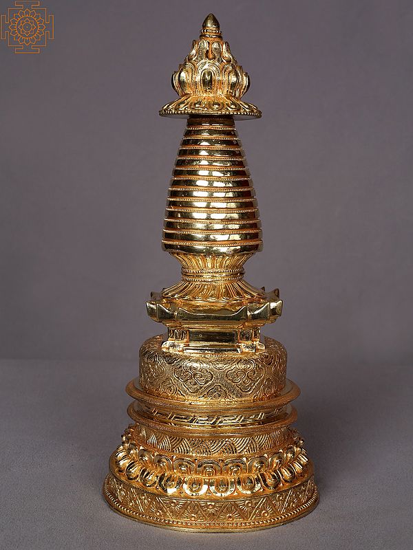 12" Buddhist Stupa From Nepal