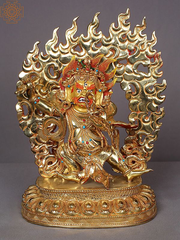 12" Tibetan Buddhist Deity Vajrapani Statue from Nepal