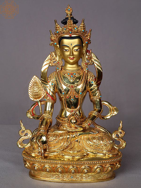 13" Kshitigarbha Bodhisattva Statue From Nepal