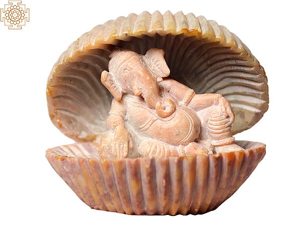 3" Small Hindu God Ganesha Inside Shell