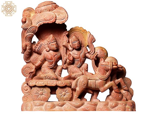 6" Krishna & Arjuna in Mahabharata