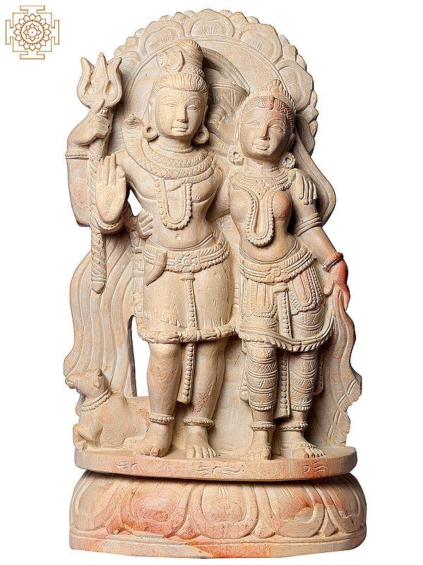 13" Hindu God Shiva And Parvati Together