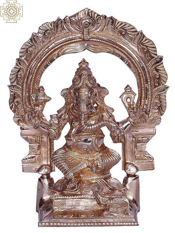 6" Lord Vinayagar Seated on Throne