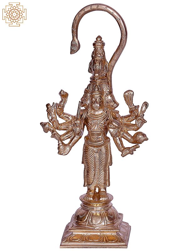 9" Hindu God Panchamukhi Anjaneyar