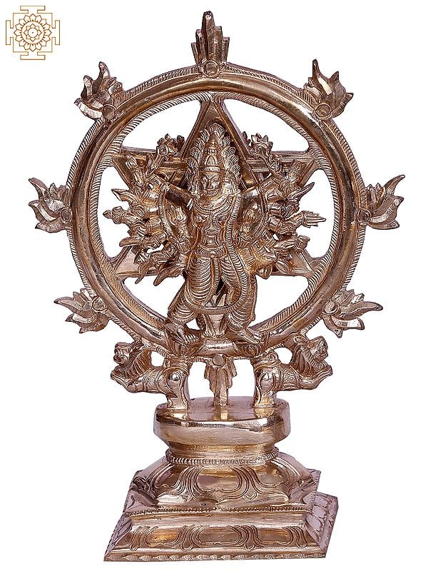 8" Lord Sudarshan Vishnu with Narsimha